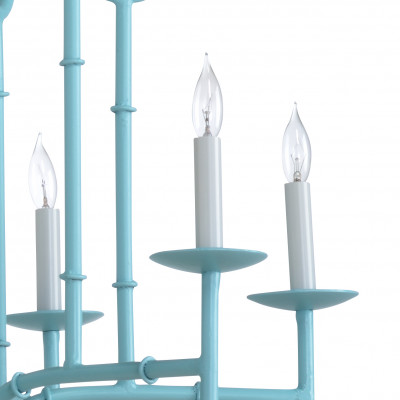 Bamboo Chandelier Blue