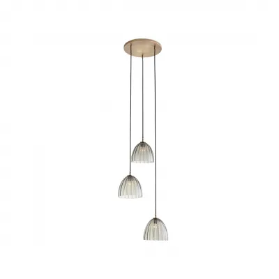 Caterina Smoke Triple Pendant