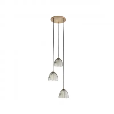 Caterina Smoke Triple Pendant