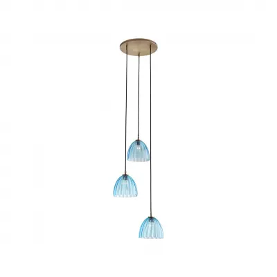 Caterina Aqua Triple Pendant