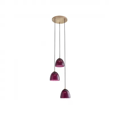Caterina Aubergine Triple Pendant