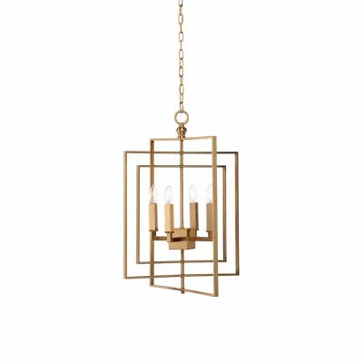 Cube Chandelier Gold (Small)