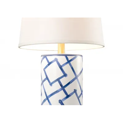 Bamboo Squares Lamp Blue