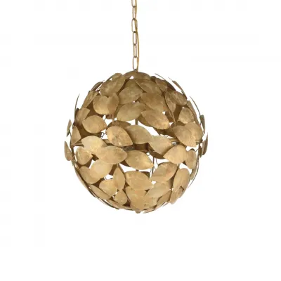 Ficus Ball Chandelier White Gold