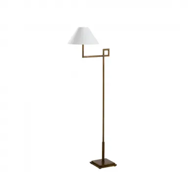 St. Dunstan Aged Brass Floor Lamp
