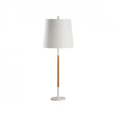 Amelia White Rattan Lamp