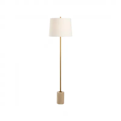 Lambeth Travertine Floor Lamp
