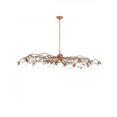 Bay Laurel Leaf Crystal Chandelier