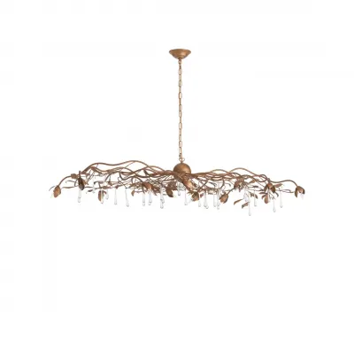 Bay Laurel Leaf Crystal Chandelier