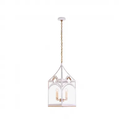 Quatrefoil White Lantern