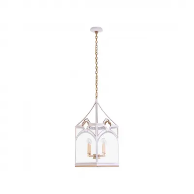Quatrefoil White Lantern