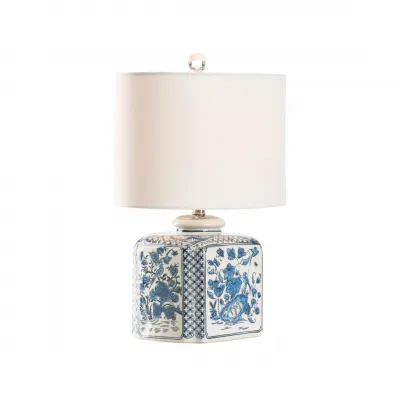 Blue & White Floral Lamp
