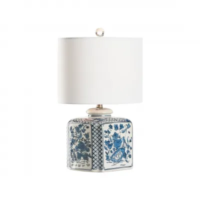 Blue & White Floral Lamp