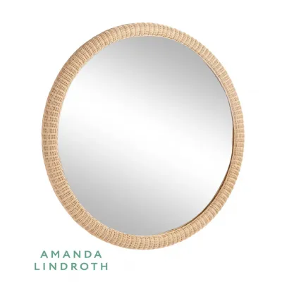 Dunmore Wicker Round Mirror