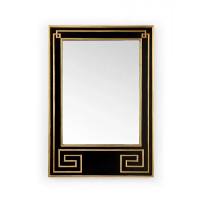 Greek Hall Rectangular Mirror Black