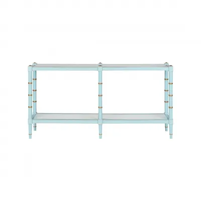 Conner Cane Blue Sofa Table