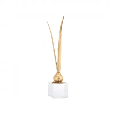 Bulb Gold Leaf Vase