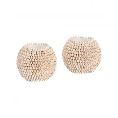 Seaside White Tea Candle Set of 2