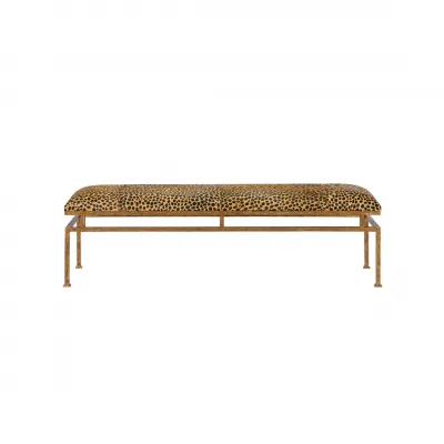 Leopard Metal Bench