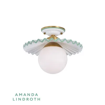 Fancy Ruffle Flushmount