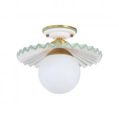 Fancy Ruffle Flushmount