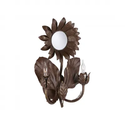Sunflower Bronze Wall Sconce