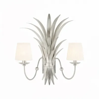 Wheat Silver Electrified Sconce with Shades