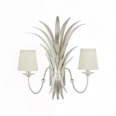 Wheat Silver Electrified Sconce with Shades