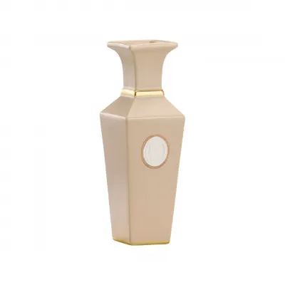 Intaglio Taupe Vase