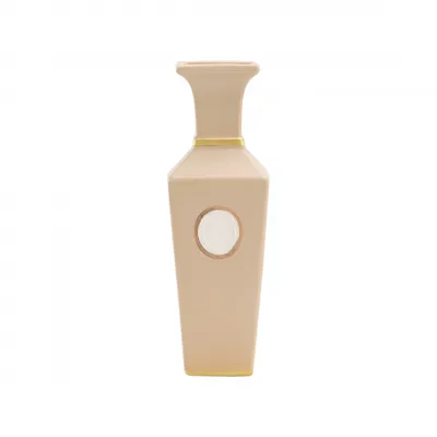 Intaglio Taupe Vase