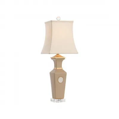 Intaglio Taupe Lamp
