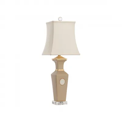 Intaglio Taupe Lamp