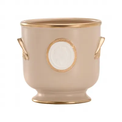 Intaglio Taupe Cachepot