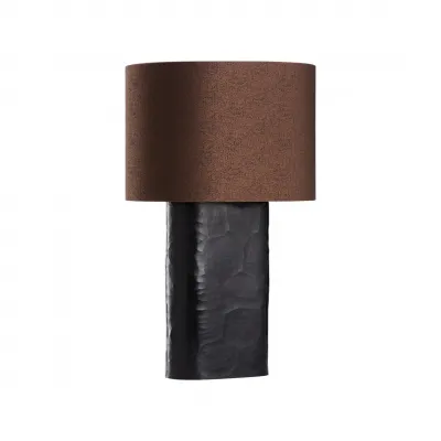 Hendrix Lamp (Black/Brown Pattern Shade)