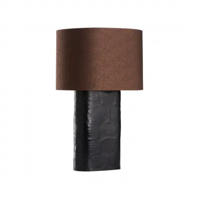 Hendrix Lamp (Black/Brown Pattern Shade)