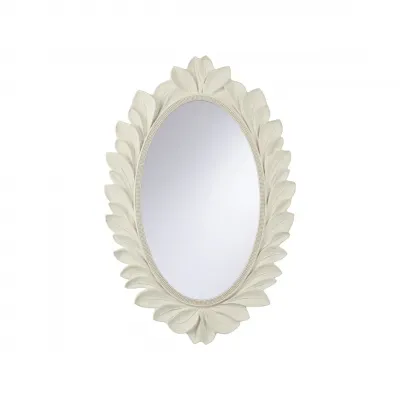 Buford White Oval Mirror