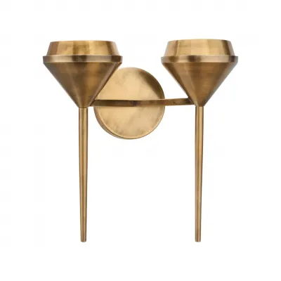 Ramsey Aged Brass Double Sconce