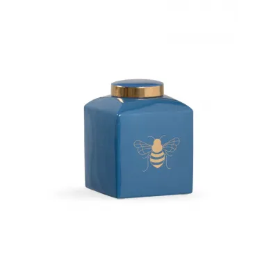 Bee Gracious Ginger Jar Blue