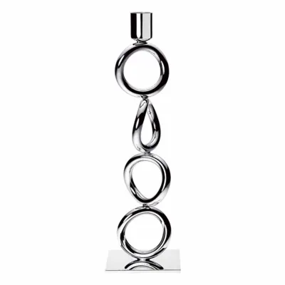 Vertigo 4 Ring Candlestick Silverplated