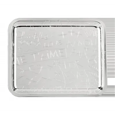 Graffiti Silverplated Tray 7.8"x6.3" (20x16 cm)