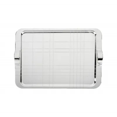 Graphik Silverplated Tray 16.9"X12.6" (43X32 Cm)