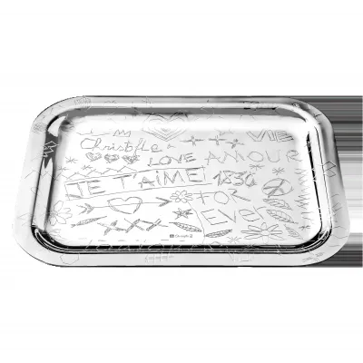 Graffiti Silverplated Tray 10.2"X7.8" (26X20 Cm)