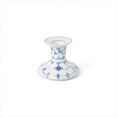 Blue Fluted Plain Candle Holder 7.5 cm 2.95 in