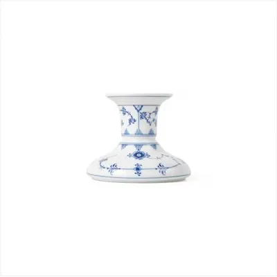 Blue Fluted Plain Candle Holder 7.5 cm 2.95 in