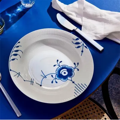Blue Fluted Mega Deep Plate 27 cm 10.63 in