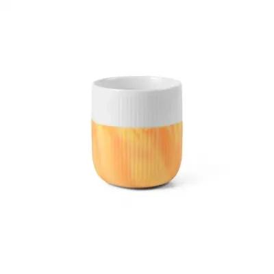 Fluted Contrast Marble Mug, Fiery Yellow, 35 cl.