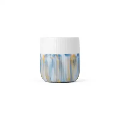 Fluted Contrast Marble Mug, Ocean Mist, 35 cl.