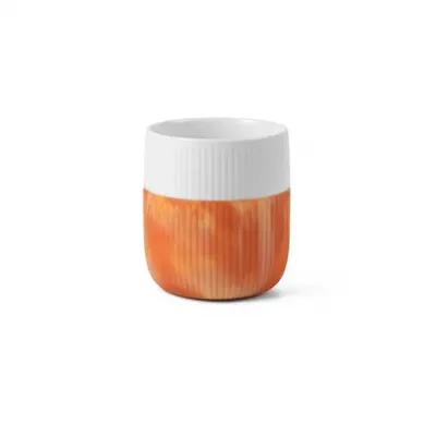 Fluted Contrast Marble Mug, Warm Ochre, 35 cl.