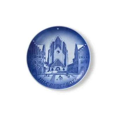 Blue Collectibles Bing & Grøndahl Christmas Plate 2025, Grundtvig's Church, 18 cm