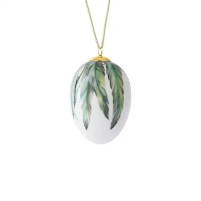 Spring Collection 2025 Large Egg, Magpie Feathers, 10 cm 3.94"
